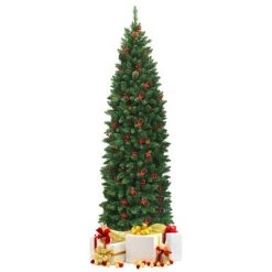 Tangkula Pencil Christmas Tree Hinged Artificial Slim Xmas Tree with Sturdy Metal Stand 22 Tangkula Pencil Christmas Tree Hinged Artificial Slim Xmas Tree with Sturdy Metal Stand -Christmas Trees Sales Store unnamed file 7508