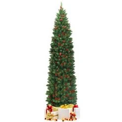 Tangkula Pencil Christmas Tree Hinged Artificial Slim Xmas Tree with Sturdy Metal Stand 23 Tangkula Pencil Christmas Tree Hinged Artificial Slim Xmas Tree with Sturdy Metal Stand -Christmas Trees Sales Store unnamed file 7509