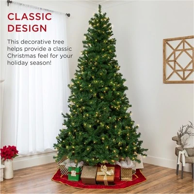 Best Choice Products Pre-Lit Spruce Hinged Artificial Christmas Tree w/ Incandescent Lights, Foldable Stand 1 Best Choice Products Pre-Lit Spruce Hinged Artificial Christmas Tree w/ Incandescent Lights, Foldable Stand