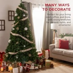 Best Choice Products Premium Spruce Artificial Christmas Tree w/ Easy Assembly, Metal Hinges & Foldable Base -Christmas Trees Sales Store unnamed file 7607