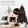 Best Choice Products 6ft Pre-Lit Artificial Black Christmas Tree Holiday Decoration w/ 947 Branch Tips, 350 Lights
