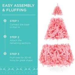 Best Choice Products 6ft Pre-Lit Artificial Full Christmas Tree Holiday Decoration w/ 947 Branch Tips, 350 Lights -Christmas Trees Sales Store unnamed file 7638