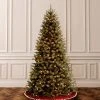 National Tree Company Pre-Lit Artificial Full Christmas Tree, Green, North Valley Spruce, White Lights, Includes Stand, 6ft