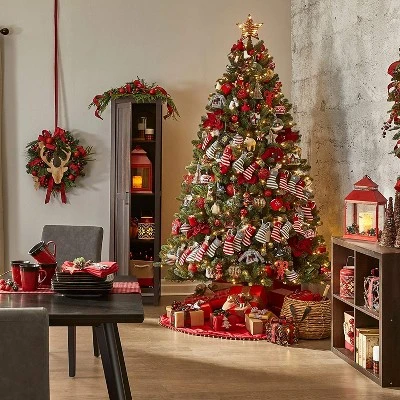 NOMA CTI1514418 7.5 Foot Winston Artificial 1789 Branch Tips Spruce Prelit with 500 Warm White LED Lights Holiday Christmas Tree, Green 2 NOMA CTI1514418 7.5 Foot Winston Artificial 1789 Branch Tips Spruce Prelit with 500 Warm White LED Lights Holiday Christmas Tree, Green - Image 2