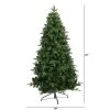 6ft Nearly Natural Pre-Lit LED Grand Teton Spruce Flat Back Artificial Christmas Tree Clear Lights