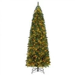 Yaheetech Pre-lit Slim Pencil Artificial Christmas Tree, Green 18 Yaheetech Pre-lit Slim Pencil Artificial Christmas Tree, Green -Christmas Trees Sales Store unnamed file 7700