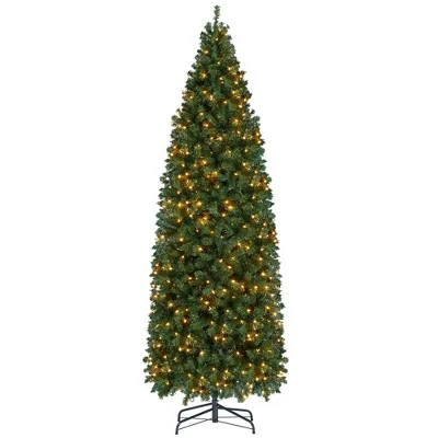 Yaheetech Pre-lit Slim Pencil Artificial Christmas Tree, Green 10 Yaheetech Pre-lit Slim Pencil Artificial Christmas Tree, Green - Image 10