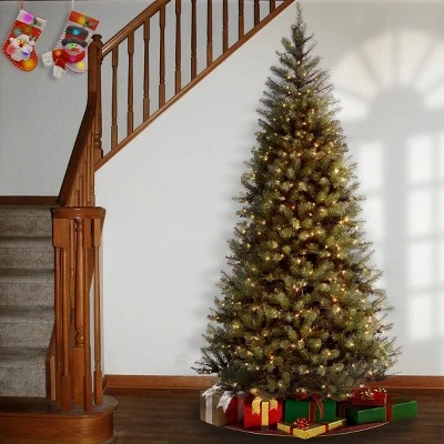 National Tree Company Pre-Lit Artificial Slim Christmas Tree, Green, Aspen Spruce, White Lights, Includes Stand, 6.5 Feet 1 National Tree Company Pre-Lit Artificial Slim Christmas Tree, Green, Aspen Spruce, White Lights, Includes Stand, 6.5 Feet