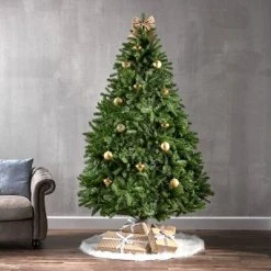 7ft Norway Spruce Hinged Full Artificial Christmas Tree - Christopher Knight Home