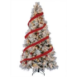 Home Heritage Snowdrift Spruce 7.5 Foot Flocked Christmas Tree with White Lights -Christmas Trees Sales Store unnamed file 7807