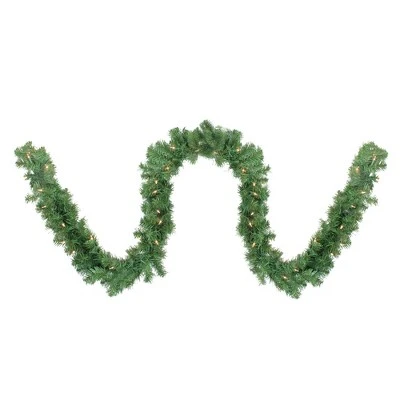 Northlight 4pc Artificial Christmas Tree Winter Spruce, Wreath and Garland Set 6.5' - Clear Lights 3 Northlight 4pc Artificial Christmas Tree Winter Spruce, Wreath and Garland Set 6.5' - Clear Lights - Image 3