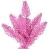Vickerman 7.5' Pre-Lit Artificial Christmas Tree Slim Ashley Spruce - Pink/Clear Lights