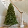 National Tree Company Pre-Lit Artificial Christmas Tree, Green, North Valley Spruce, White Lights, Includes Stand, 7 Feet