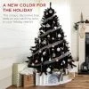 Best Choice Products 6ft Artificial Full Black Christmas Tree Holiday Decoration w/ 1,477 Branch Tips, Foldable Base