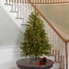 National Tree Company Pre-Lit Artificial Full Christmas Tree, Green, North Valley Spruce, White Lights, Includes Stand, 4.5ft