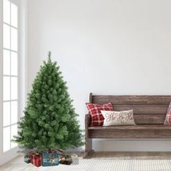 4.5ft Puleo Unlit Vermont Spruce Artificial Christmas Tree