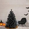 National Tree Company Artificial Full Christmas Tree, Black, North Valley Spruce, Includes Stand, 4.5 Feet