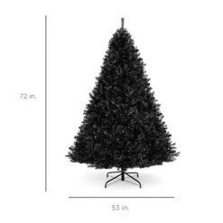Best Choice Products 6ft Artificial Full Black Christmas Tree Holiday Decoration w/ 1,477 Branch Tips, Foldable Base -Christmas Trees Sales Store unnamed file 794