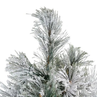 Northlight 4.5' Flocked Black Spruce Artificial Christmas Tree - Unlit 2 Northlight 4.5' Flocked Black Spruce Artificial Christmas Tree - Unlit - Image 2