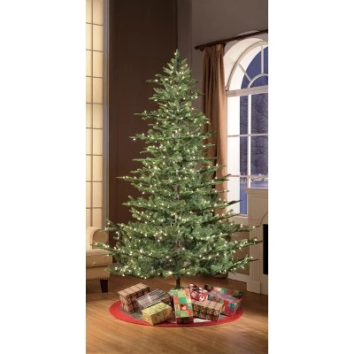 Puleo 7.5ft Pre-lit Artificial Christmas Tree Full Alaskan Fir 1 Puleo 7.5ft Pre-lit Artificial Christmas Tree Full Alaskan Fir