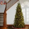 National Tree Company Pre-Lit Artificial Slim Christmas Tree, Green, Tiffany Fir, White Lights, Includes Stand, 7.5 Feet