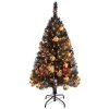 Yaheetech 4Ft Pre-Lit Artificial Christmas Tree with 70 LED Lights & Metal Stand