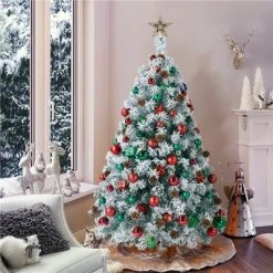 Yaheetech Frosted Artificial Christmas Tree Frosted Artificial Christmas Tree, Green 13 Yaheetech Frosted Artificial Christmas Tree Frosted Artificial Christmas Tree, Green -Christmas Trees Sales Store unnamed file 8152