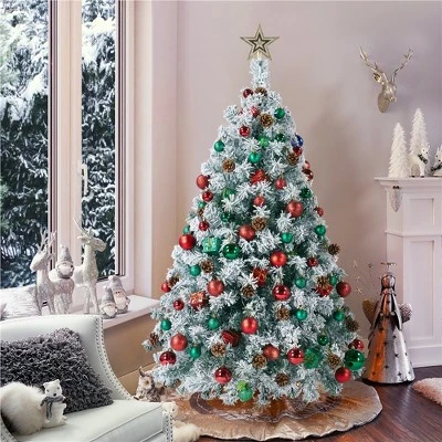 Yaheetech Frosted Artificial Christmas Tree Frosted Artificial Christmas Tree, Green 3 Yaheetech Frosted Artificial Christmas Tree Frosted Artificial Christmas Tree, Green - Image 3