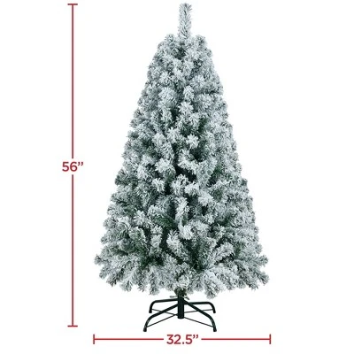 Yaheetech Frosted Artificial Christmas Tree Frosted Artificial Christmas Tree, Green 4 Yaheetech Frosted Artificial Christmas Tree Frosted Artificial Christmas Tree, Green - Image 4