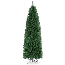 Yaheetech Artificial Christmas Tree Holiday Decoration Slim Tree, Green -Christmas Trees Sales Store unnamed file 8188