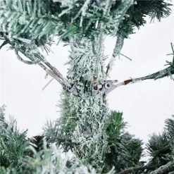 Yaheetech Flocked Pencil Artificial Christmas Tree Snow Frosted Christmas Tree, Green -Christmas Trees Sales Store unnamed file 8201