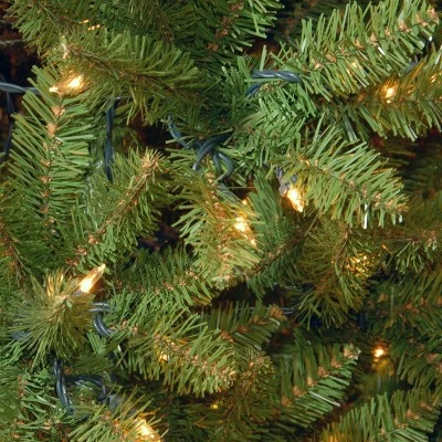 National Tree Company Artificial Pre-Lit Slim Christmas Tree, Green, Kingswood Fir, White Lights, Includes Stand, 6.5 Feet 3 National Tree Company Artificial Pre-Lit Slim Christmas Tree, Green, Kingswood Fir, White Lights, Includes Stand, 6.5 Feet - Image 3