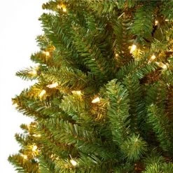 Yaheetech Pre-lit Ultra-Thick Artificial Christmas Tree Hinged Spruce Holiday Decoration, Green -Christmas Trees Sales Store unnamed file 8237