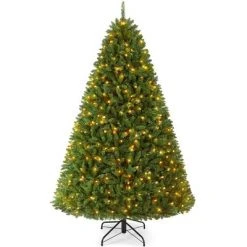 Yaheetech Pre-lit Ultra-Thick Artificial Christmas Tree Hinged Spruce Holiday Decoration, Green -Christmas Trees Sales Store unnamed file 8240
