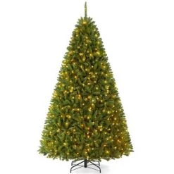 Yaheetech Pre-lit Ultra-Thick Artificial Christmas Tree Hinged Spruce Holiday Decoration, Green -Christmas Trees Sales Store unnamed file 8241