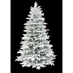 Holiday Stuff Company 5 Foot Prelit Snow Angel Blue Spruce Flocked Artificial Christmas Tree w/ 250 LED White Lights, 450 Branch Tips and Metal Stand