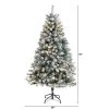 6ft Nearly Natural Pre-Lit LED Flocked Rock Springs Spruce Artificial Christmas Tree Clear Lights