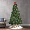 7ft Mixed Spruce Unlit Hinged Full Artificial Christmas Tree with Glitter Branches - Christopher Knight Home