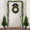 Northlight 5-Piece Pre-Lit Artificial Wolcott Spruce Christmas Entryway Set