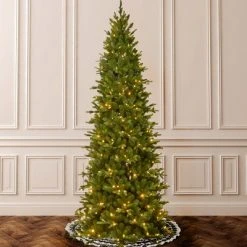 National Tree Company 7.5 ft. PowerConnect(TM) Ashland Spruce Slim Tree with Dual Color® LED Lights
