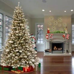 National Tree Company 7.5 ft. PowerConnect(TM) Snowy Sheffield Spruce with Warm White LED Lights