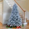 National Tree Company 7.5 ft. Snowy Hamilton Spruce Tree with Cool White LED Lights