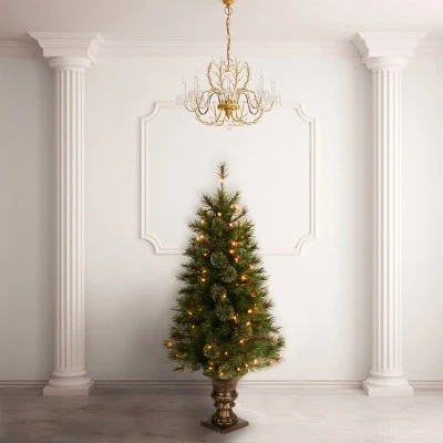 National Tree Company 4 ft. Atlanta Spruce Entrance Tree with Clear Lights 1 National Tree Company 4 ft. Atlanta Spruce Entrance Tree with Clear Lights