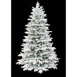 Holiday Stuff Company 7 Foot Prelit Snow Angel Blue Spruce Flocked Artificial Tree with 500 LED White Lights, 1006 Branch Tips and Metal Stand