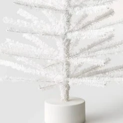 24" Unlit Tinsel Artificial Christmas Tree White - Wondershop™