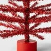 24" Unlit Tinsel Artificial Christmas Tree Red - Wondershop™