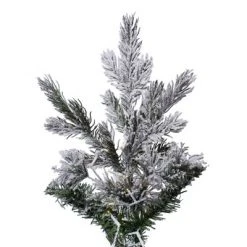 Vickerman Flocked Slim Kiana Artificial Christmas Tree, 3mm LED Color Changing Lights