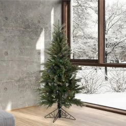 Vickerman Balsam Spruce Slim Artificial Christmas Tree