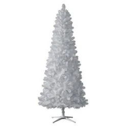 Treetopia All Snowed In White 8 Foot Artificial Prelit Slim Narrow Christmas Tree Holiday Decoration with White LED Lights, Premium Stand & Foot Pedal -Christmas Trees Sales Store unnamed file 8475