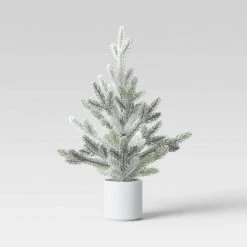 Flocked Artificial Tree White/Green - Threshold™ -Christmas Trees Sales Store unnamed file 8480